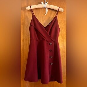 Burgundy mini dress